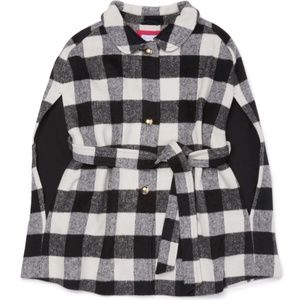 Draper James check cape coat plus size 18/20